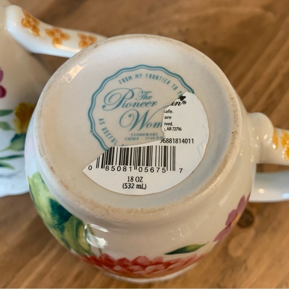 The Pioneer Woman Floral Blooming Bouquet Set of 2 Coffee Mugs Cups 18oz Ceramic - Picture 10 of 11